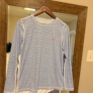Vineyard Vines Blue and White Striped Performance Shirt
